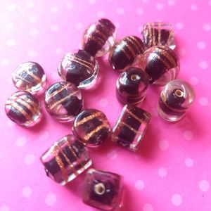 Hand Blown Glass Jewelry Beads (14ct)